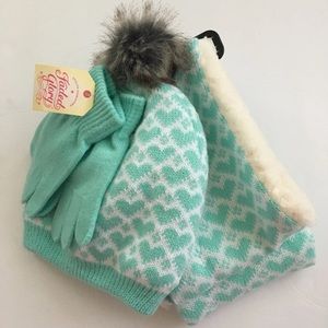 New Girls Hat, Scarf &Gloves Set